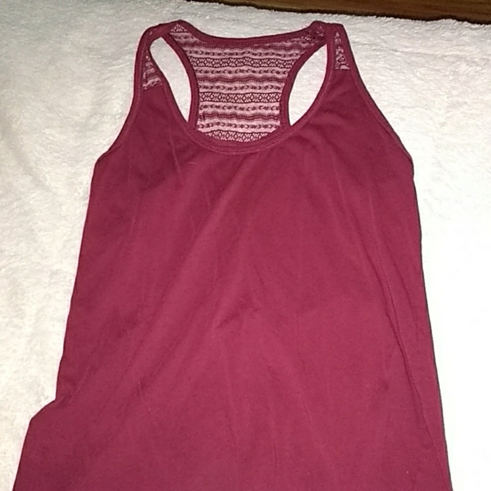 tank top with lace design on back